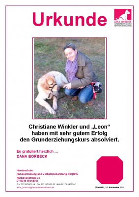 Christiane Winkler und "Leon"