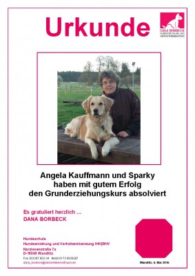 Angela Kauffmann und "Sparky"